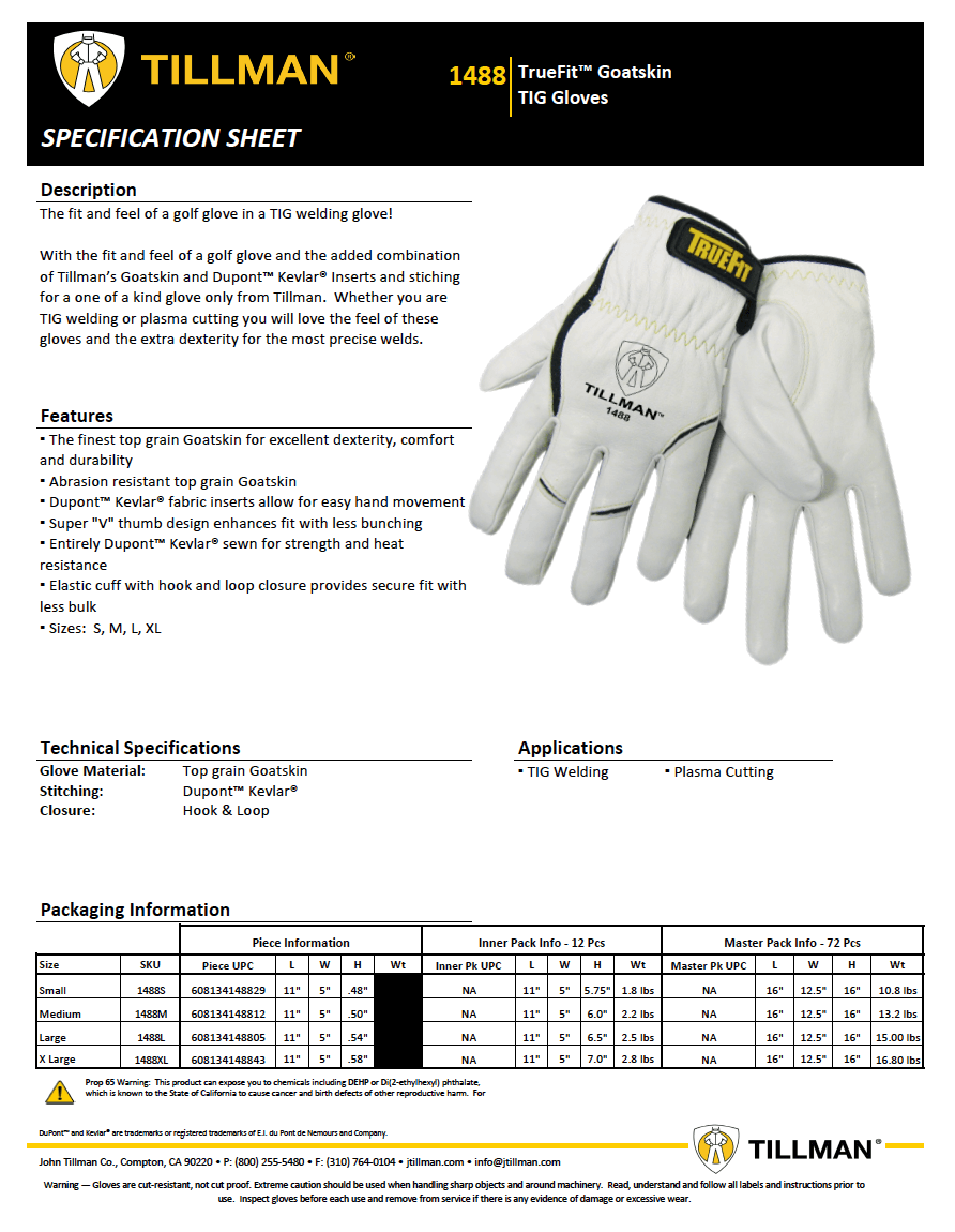 Precision Fit Tig Gloves | Protection by Tillman